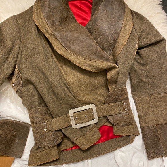 Jacket Leather, Cashmere, Silk, Size XS - Picture 3 of 16